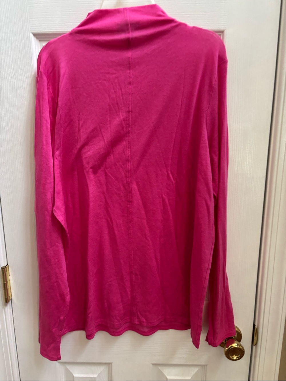 Nine West Lightweight Bright Pink Long Sleeve Mock Neck Top, Size XL, NWT - Picture 5 of 5